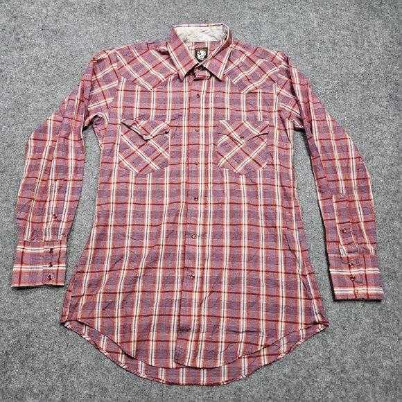 Karman Other - VINTAGE Karman Western Pearl Snap Shirt Small‎ Ranch Wear Lightweight Rodeo